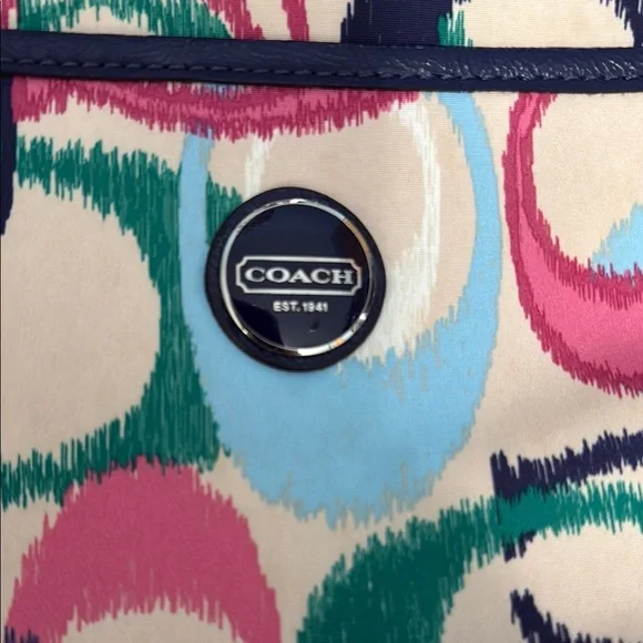 Colorful Patterned Coach Baby Bag